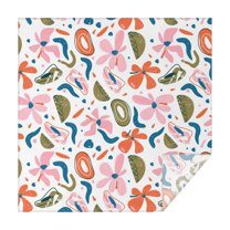 Christmas Square Tablecloth 52x52 Inch – Waterproof Polyester Printed Table Cover, Wrinkle Resistant & Washable for Kitchen Dining Picnic Party Decor, Single-v4-15, White