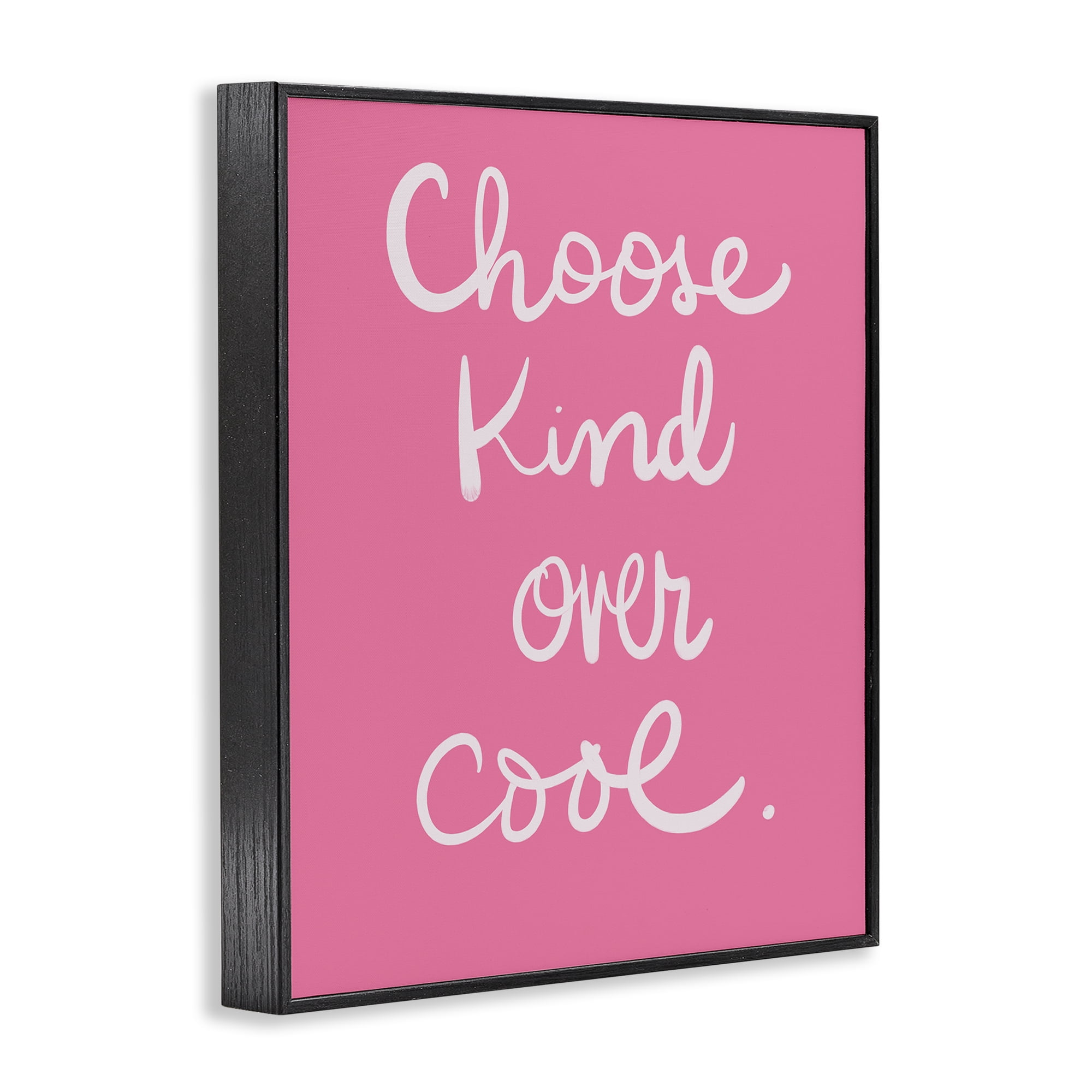 Stupell Industries Choose Kind Over Cool Typography Painting Black Framed Art Print Wall Art, 24 x 30
