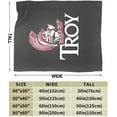 thumbnail image 3 of Troy University Logo Fleece Blanket, Very Soft Microfiber Flannel Blanket for Couch Warm and Cozy for All Seasons, 3 of 6
