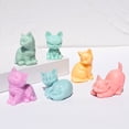 thumbnail image 3 of 3d Animal Silicone Cute Dog Cat Shaped Resin Candle Reusable Plaster Home Table, 3 of 3