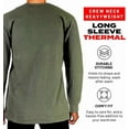 thumbnail image 3 of Access Men's Heavyweight Long Sleeve Thermal Crew Neck Top (Olive, 5X-Large), 3 of 6