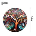 thumbnail image 2 of 14 Inch Wall Clock Battery Operated Silent Clock Decorative for Office, Kitchen, Outdoor, Living Room，Tree of Life Style, 2 of 4