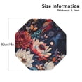 thumbnail image 2 of Pofeuu Colorful Flower Peacock Print Coasters for Drinks, 4Pack PU Leather Coasters, Bar Drink Coasters for Tabletop Protection, Furniture from Damage-Octagon, 2 of 6