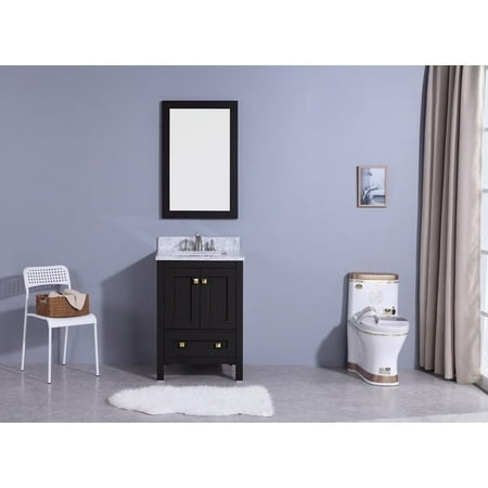Legion Furniture 25 In Bathroom Vanity Espresso With Marble Top And Mirror Legion Furniture 25 In Bathroom Vanity Espresso With Marble Top And Mirror