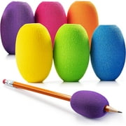 Special Supplies Egg Pen-Pencil Grips for Kids and Adults Colorful, Cushioned Holders for Handwriting, Drawing, Coloring - Ergonomic Right or Left-Handed Use - Reusable (6-Pack)