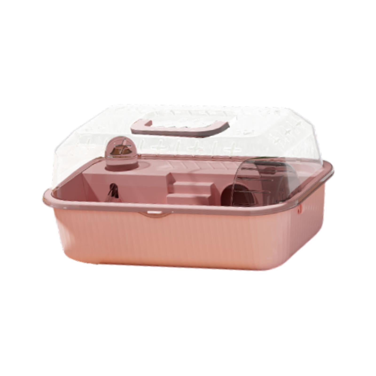 balikha Small Animal Cage, Hamster Living Space, Portable Ventilation, Water Bottle, Pet Exercise, Playhouse, Pet Transport Box for Mouse Mice