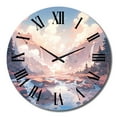 thumbnail image 4 of Designart "Majestic Mountain Views I" Landscapes Oversized Wall Clock, 4 of 5
