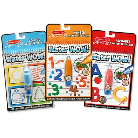 Melissa & Doug On the Go Water Wow! Water-Reveal Activity Pads Set - Colors, Numbers, (The Best Around Wow)