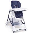 thumbnail image 5 of OLAKIDS  High Chair with One-Hand Removable Tray, 4 Lockable Wheels & Large Storage Basket - Multi-Adjustable Height, Recline & Footrest, Removable Cushion, Foldable for Baby, Infant& Toddler, 5 of 9
