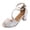 Silver, variant on Rokment High Heels Dressy Sandals for Women Ladies 2026 Metallic Elegant Delicate Suede Leather Peep Toe Chunky Block Heels Ankle Strap Dress Summer Shoes Brial Wedding Banquet Black Size 6