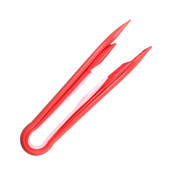 WORGEOUS 3Pcs Set Catering Tongs Plastic Red Serving Tool for Kitchen Accessories Buffet Picnics