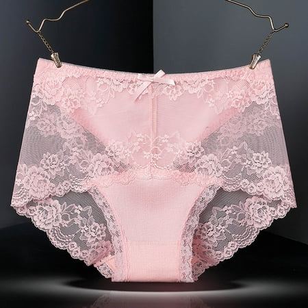 Womens Panties Wicking Sexy Triangle Lace No Trace High Waist Midriff Tummy Tuck Lift Panties Decent Coverage: Lightweight Underwear