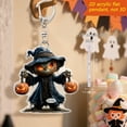 thumbnail image 4 of Dserhfy Car Mirror Hanging Accessories Spooky Pumpkin Man 2D Acrylic Rear View Mirror Pendant Flat Auto Interior Halloween Decoration for Car Backpack, 4 of 8
