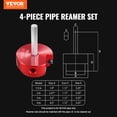 thumbnail image 2 of VEVOR PVC Pipe Reamer Tool Pipe Fitting Socket Saver Aluminum Alloy for SCH 40, 2 of 9