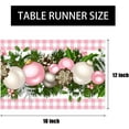 thumbnail image 5 of Linen Pink and White Buffalo Check Plaid Christmas Placemats Set of 4 Farmhouse Winter Christmas Xmas Holiday Home Kitchen Table Decorations, 5 of 5