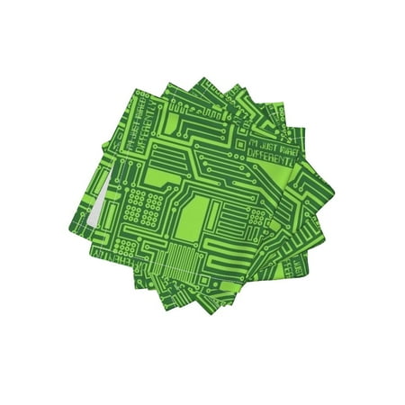 Gecko Circuit Board - Cocktail Napkins Circuit Board Computer Chip Digital Nerd Geek Set of 4