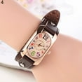 thumbnail image 2 of rygai Women Fashion Casual Faux Leather Strap Oblong Case Quartz Wrist Watch,Coffee, 2 of 8