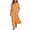 Orange, variant on Erwazi Women's Ruffed Dresses Crew Neck 3/4 Sleeve Print Relaxed Fit Weekend Maxi Dress
