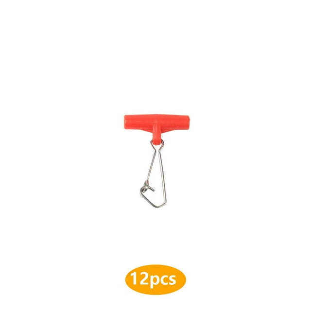 Greeniant 12 piezas de conector de diapositivas de de línea de pesca con broches de presión de agua salada Pescar Rojo