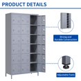 thumbnail image 6 of Tcbosik 18 Doors Metal Locker for Employees, Storage Cabinet for Lock for Home, Office, Gym, Assembly Required, Gray, 6 of 10