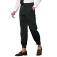thumbnail image 4 of Pantalones recortados INSPIRE CHIC para hombres con doble pliegue y pierna con cremallera, pantalones formales 36 negro, 4 of 6