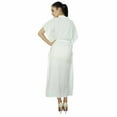 thumbnail image 4 of Bimba Women Long Solid Kaftan Soft Cotton Beach Cover Up Caftan Maxi, 4 of 5