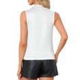 thumbnail image 3 of INSPIRE CHIC Women's Top Metallic Ruched Cowl Neck Sleeveless Party Shiny Tank Tops XS Dark Blue, 3 of 6