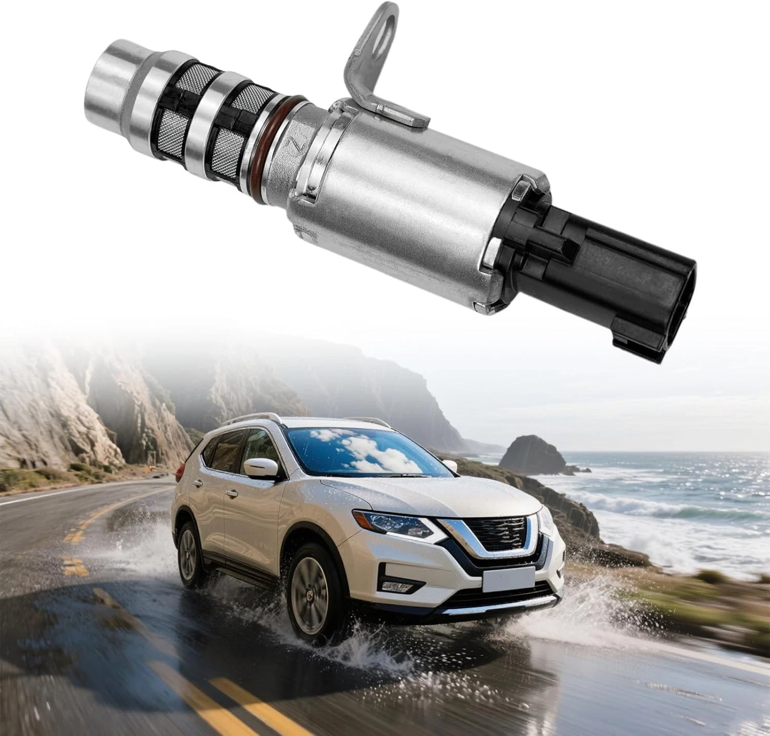 Aniceparthy VVT Solenoid Valve 15031-6RC0A Compatible with Nissan Rogue T33 X Trail 2021-2025 Replacement Variable Valve Timing Solenoid Engine Timing Control Solenoid 150316RC0A