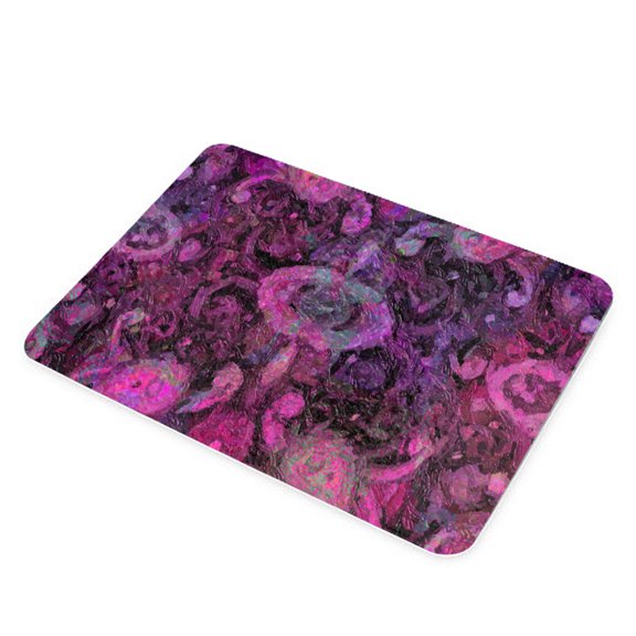 KuzmarK Glass Cheese Cutting Board 11"x7.75" - Paisley Pretty Painting