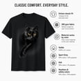 thumbnail image 6 of Black Cat Yellow Eyes Graphic T-Shirt, Unisex Classic Fit Cotton Tee, 6 of 9