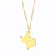 thumbnail image 2 of HomeKingdee Texas Map Necklace Steel Topographic Pendant - Gold Color​ Women's Collarbone Chain for Casual Formal Occasion Gift (19.7 inch), 2 of 7