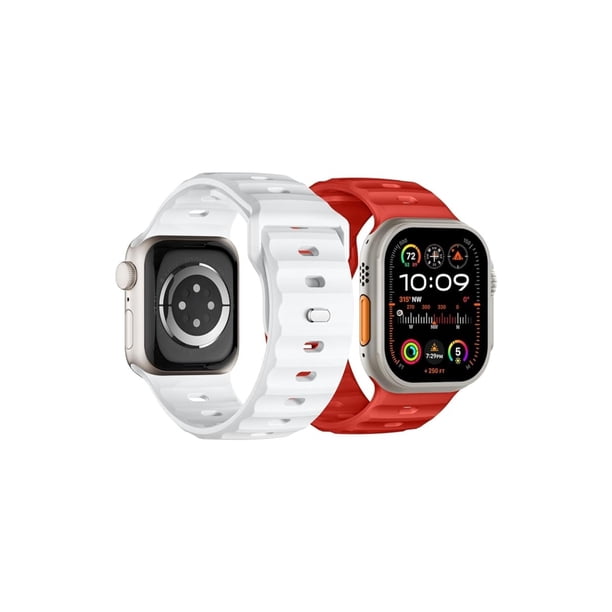 Correas Sport compatibles con Applewatch Ultra Band de 38/40/41/42/44/45/49mm, 2 piezas