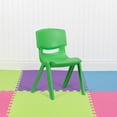 thumbnail image 2 of Green Plastic Stackable School Chair with 15.5" Seat Height, PK5, 2 of 9