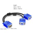 thumbnail image 3 of Flexible VGA Splitter Cable 1 To 2 Port Extender Cord For Clearly Video Output Devices Multicolor, 3 of 4