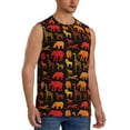 thumbnail image 2 of Fotbe Men's Animal Print Men's Sleeveless Muscle Tank Tops Casual T-Shirts for Gym Workout Beach-Small, 2 of 8