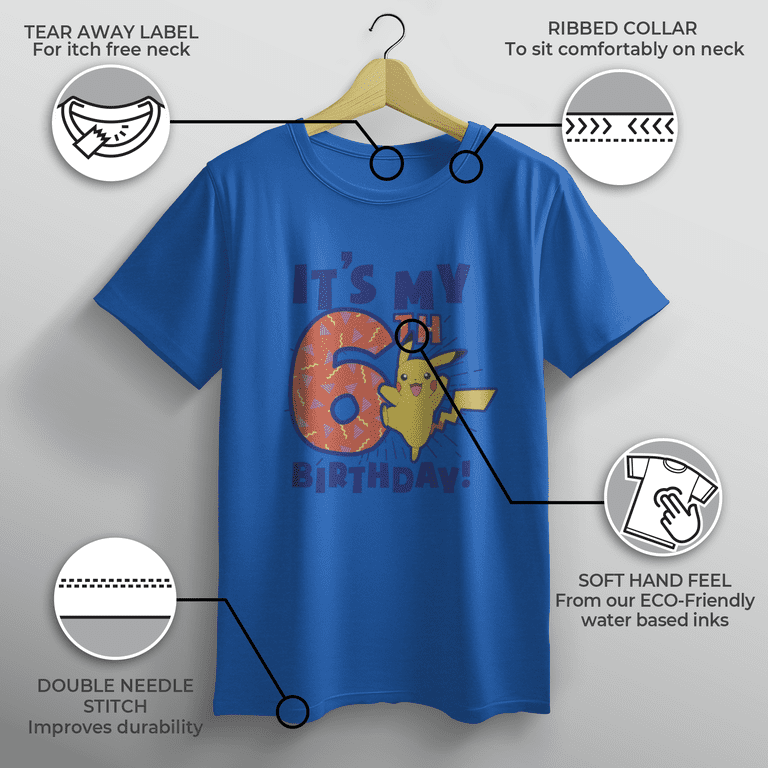 T-shirt Pokémon Pikachu Garçon - Bleu Taille M (8 Ans) - Graphique - Occasion