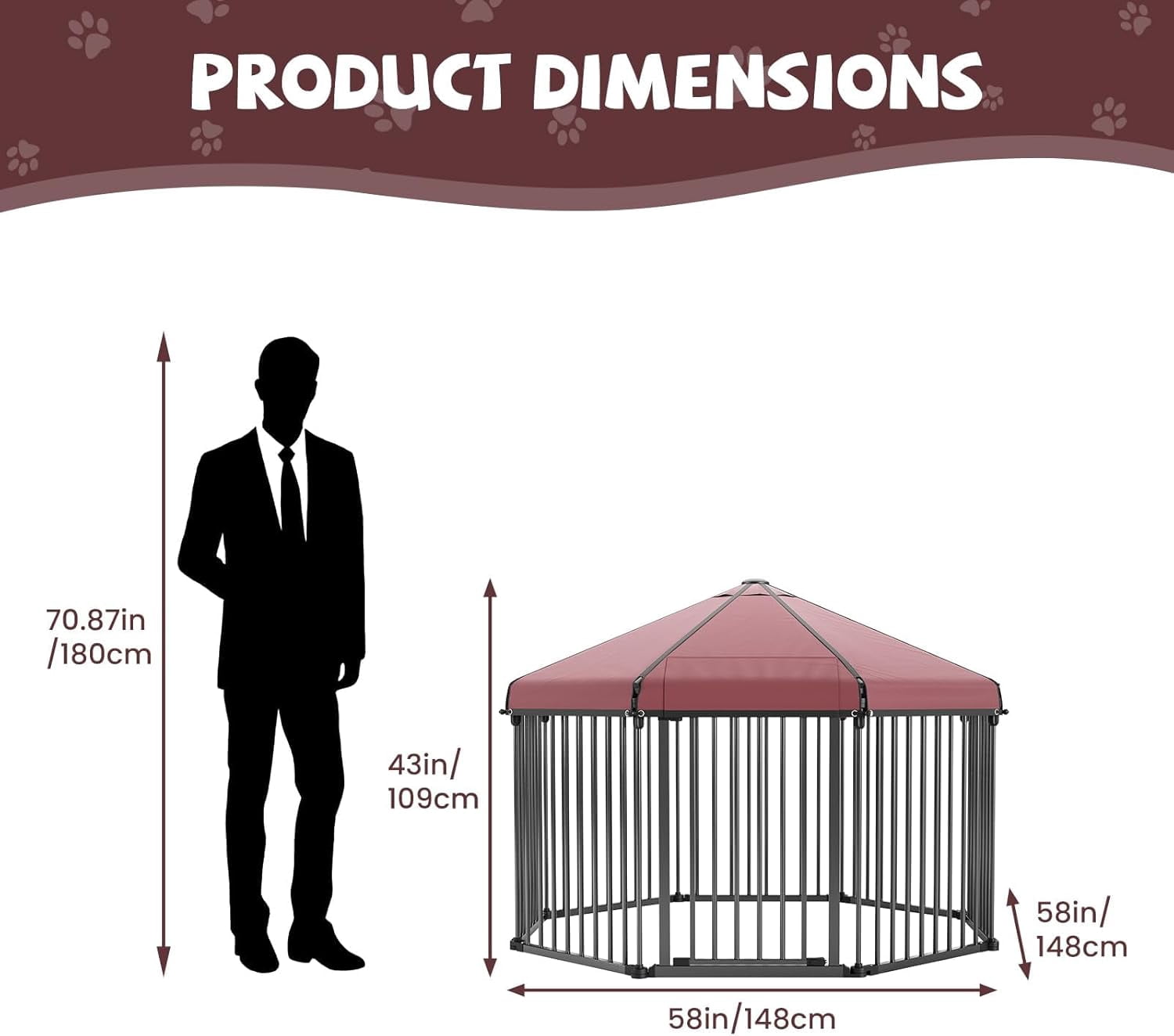 Kojooin Spacious Dog Kennel - Secure and Weatherproof Outdoor Shelter for Large Dogs