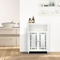 thumbnail image 2 of Elegant Home Fashions ELG-529 Armoire de Sol à Double Porte Windsor - Blanc, 2 of 5