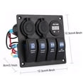 thumbnail image 2 of Marine Switch Panel IP65 Waterproof - 4 Gang Boat Switch Panel ,Easy to Install, 2 of 6