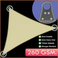 thumbnail image 6 of Colourtree 10' x 12' x 15.6' Grey Right Triangle Size Super Ring Sun Shade Sail CTAWTN Canopy Awning Shades for Patio - Commercial Heavy Duty - 260 GSM - 5 Years Warranty, 6 of 10