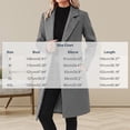 thumbnail image 6 of uublik Womens Trench Coat Gray Notch Lapel Single-Breasted Business Casual Peacoat Trendy Clothes, 6 of 6