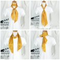 thumbnail image 3 of Wowstyle Solid Color Long Neckerchief Multifunctional Neck Scarf Pure Skinny Scarf Necktie for 50's Costume Party Wedding Cosplay Accessory, Yellow, 3 of 9