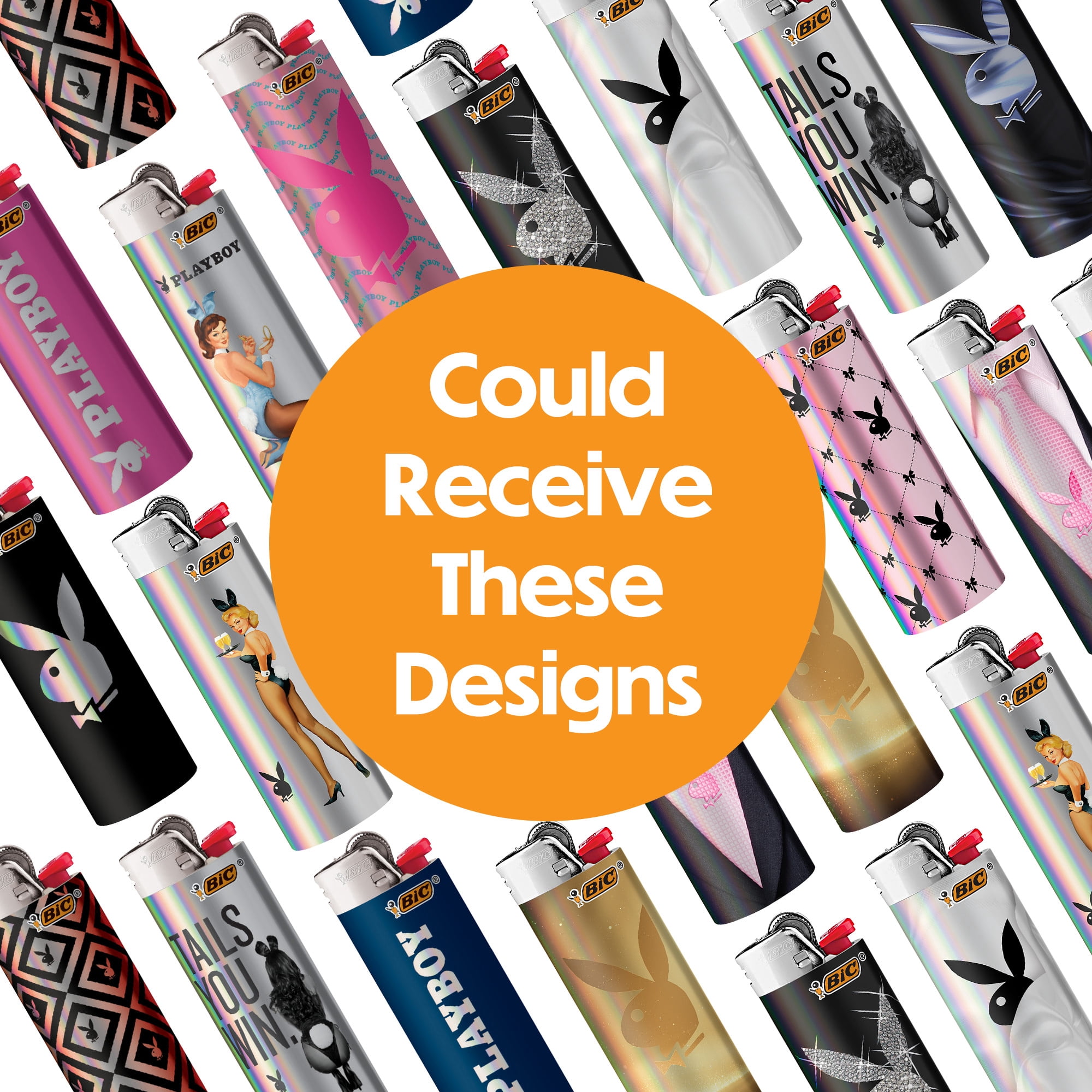 BIC Maxi Pocket Lighter, Special Edition Playboy Collection, 8 Count Pack