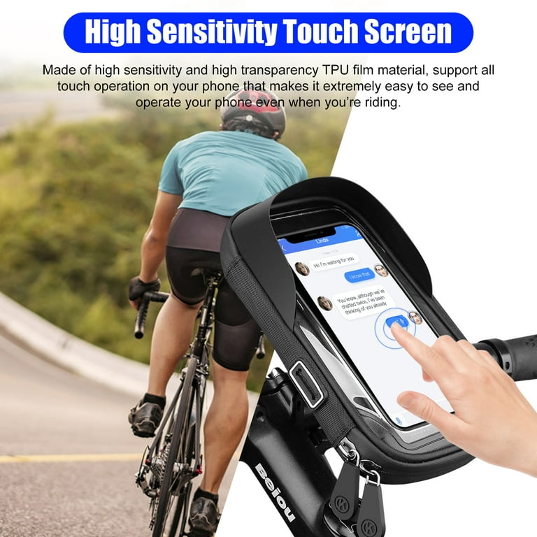 EEEkit Universal Phone Mount for Bike, Non-Slip Shockproof Silicone Cellphone Bicycle Motorcycle Holder Mobile Smartphone Mount Compatible for iPhone