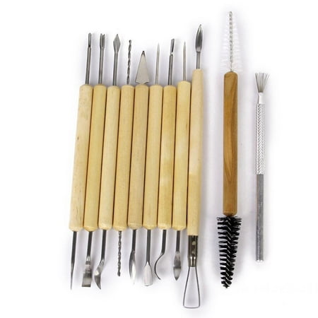 

11pcs Modelling Tools Set - Sculpting Tools in different sizes and shapes - Ideal for working with Clay Polymer Ceramic and - Perfect for Beginners