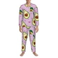 thumbnail image 3 of Sikiie Different Avocados Mens Pajama Set, Soft Warm Long Sleeve Sleepwear, Cozy Button-Down Pjs for Men-Medium, 3 of 7