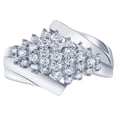 thumbnail image 2 of 1/2 Carat T.W Lab Grown Diamond Marquise Cluster Ring in Silver, 2 of 6