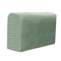 Chair Arm Protectors Sofa Armrest Cover Stretch Armchair Slipcover Protector Elastic Home Office Recliner Couch Loveseat Cloth matcha green