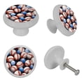 thumbnail image 4 of Baseball Fluorescent Drawer Pulls - Round Knobs - Glow-in-the-Dark Door Handles - 4-Pack - Suitable for Cabinets, Wardrobes, Dressers - Furniture Decor with Screws, 4 of 6