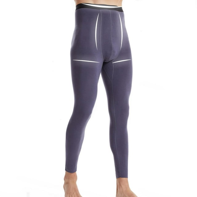Pantalones largos para hombre, ropa interior sin costuras de terciopelo alemán de color sólido, leggings, ropa interior gruesa, pantalones térmicos de seda, pantalones de poliéster para hombre.